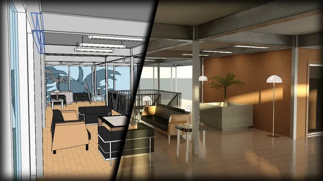 İç mekân render görseli