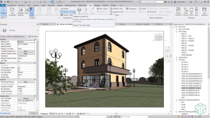 Revit modeli üzerinden metraj çalışması