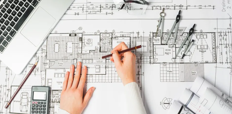 Teknik çizim üzerinde ölçü ve metraj çalışması