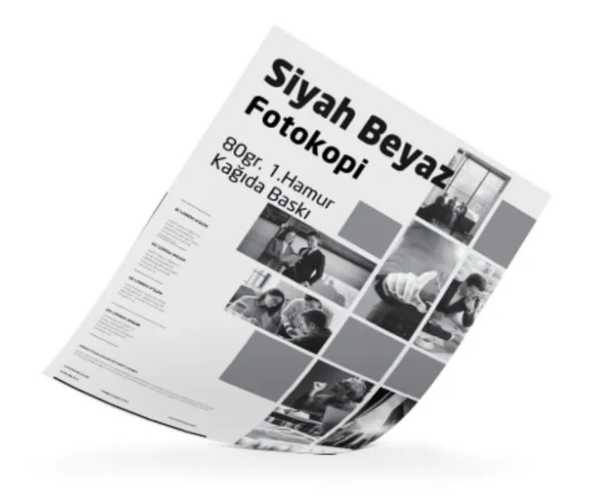 Siyah-beyaz fotokopi çıktısı